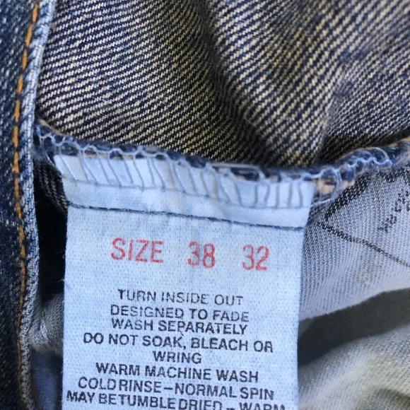 🌿 LEVIS 🌿 Men’s Blue Denim Bootcut Jeans Size W38 L32 - Picture 6 of 6